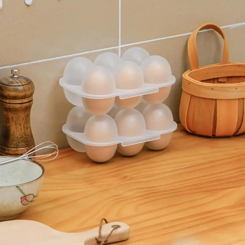 6Grid Egg Storage Box Portable Egg Holder Container for Outdoor Camping Picnic Eggs Box Case Kitchen Organizer Case