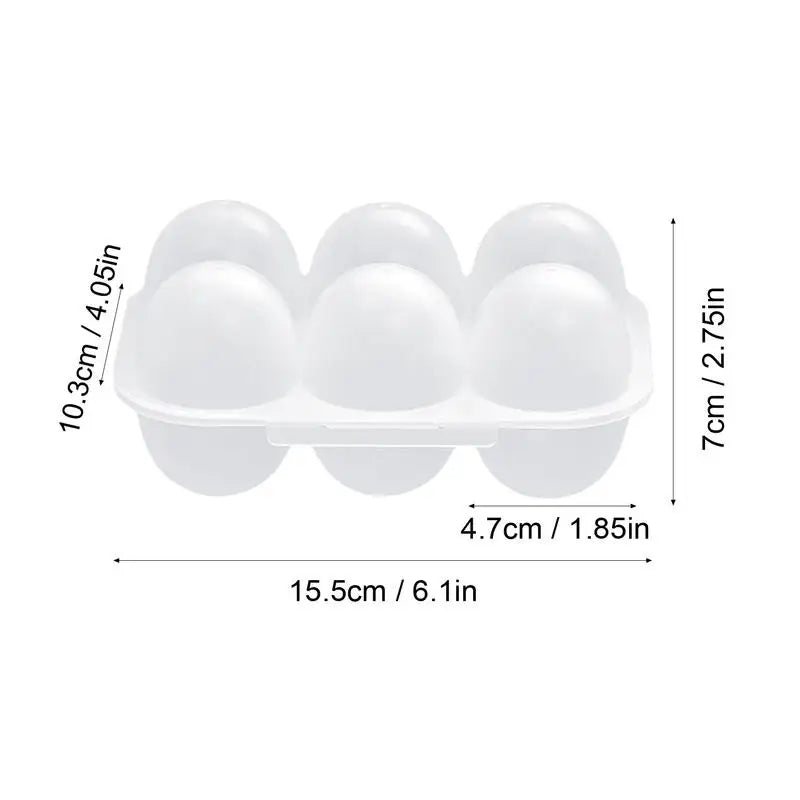 6Grid Egg Storage Box Portable Egg Holder Container for Outdoor Camping Picnic Eggs Box Case Kitchen Organizer Case