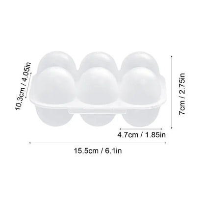 6Grid Egg Storage Box Portable Egg Holder Container for Outdoor Camping Picnic Eggs Box Case Kitchen Organizer Case