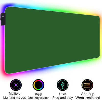 HD Custom Mouse Pad RGB Pure White MousePad DIY LED Backlit Gamer Light 90x40cm Gaming Keyboard Large Colorful Deskmat Mouse Mat