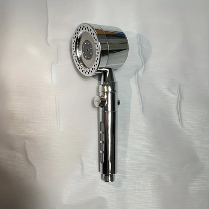 1pc 5-Mode Shower Head - ABS Handheld with Filter | One-Touch Control & Ergonomic Grip, Bathroom Essentials for Family Use