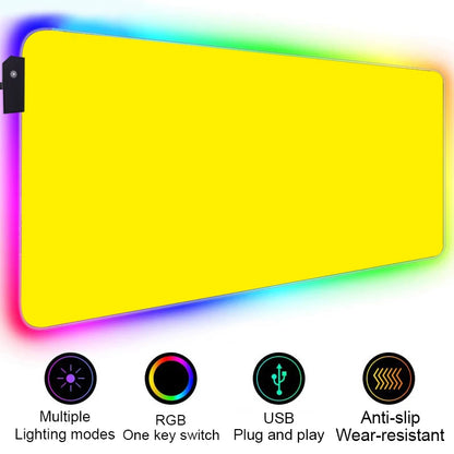 HD Custom Mouse Pad RGB Pure White MousePad DIY LED Backlit Gamer Light 90x40cm Gaming Keyboard Large Colorful Deskmat Mouse Mat