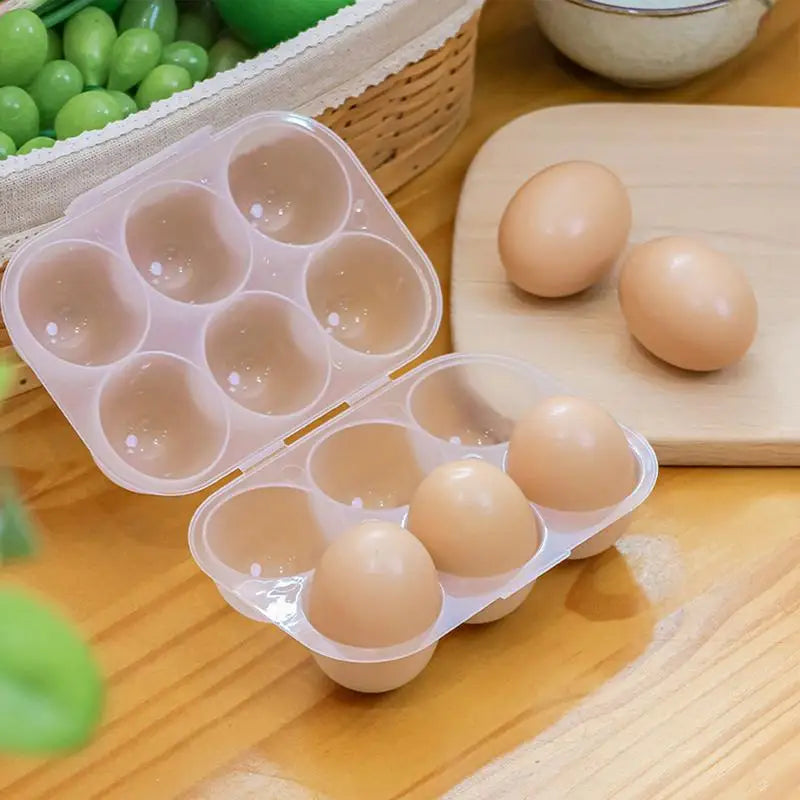 6Grid Egg Storage Box Portable Egg Holder Container for Outdoor Camping Picnic Eggs Box Case Kitchen Organizer Case