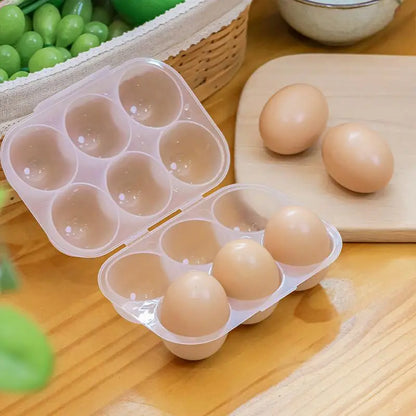6Grid Egg Storage Box Portable Egg Holder Container for Outdoor Camping Picnic Eggs Box Case Kitchen Organizer Case