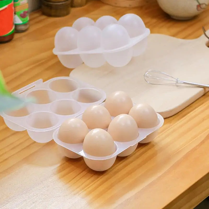 6Grid Egg Storage Box Portable Egg Holder Container for Outdoor Camping Picnic Eggs Box Case Kitchen Organizer Case